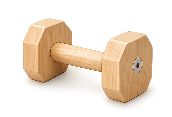 Haltères en bois sur-mesure
